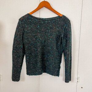 Espirit Wool Blend Exposed Seam Granola Sweater Indie Sleaze, Size Small